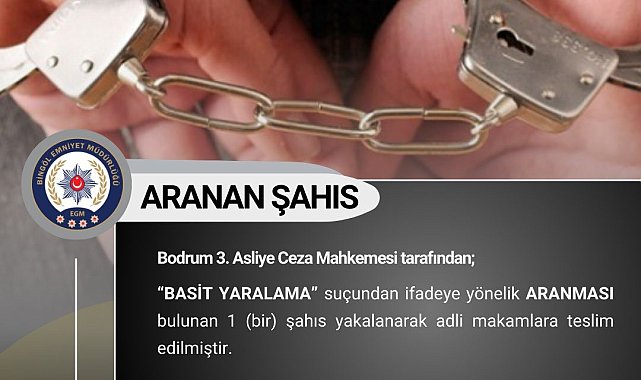 Bingöl'de çeşitli suçlardan aranan 11 kişi yakalandı