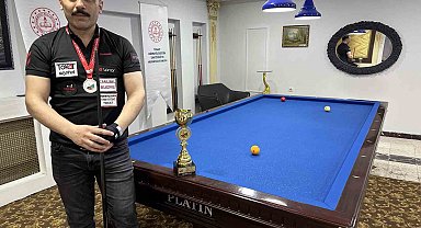 Tokatlı bilardo sporcusu Avrupa şampiyonasında kupa hedefliyor