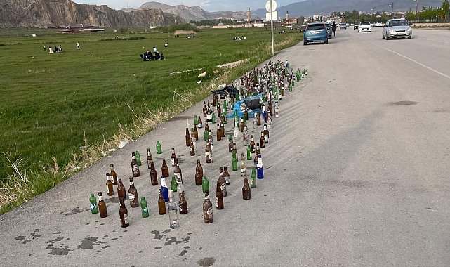 Alkol şişeleri tarihi gölgede bıraktı: Şişelerin rastgele atılmasına tepki