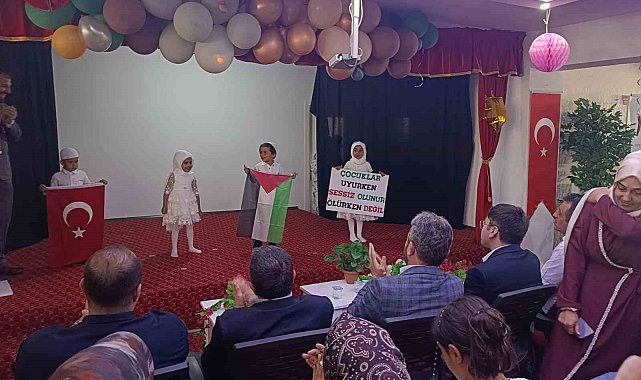 Alpu'da 4 -6 yaş Kur'an kursunda mezuniyet heyecanı