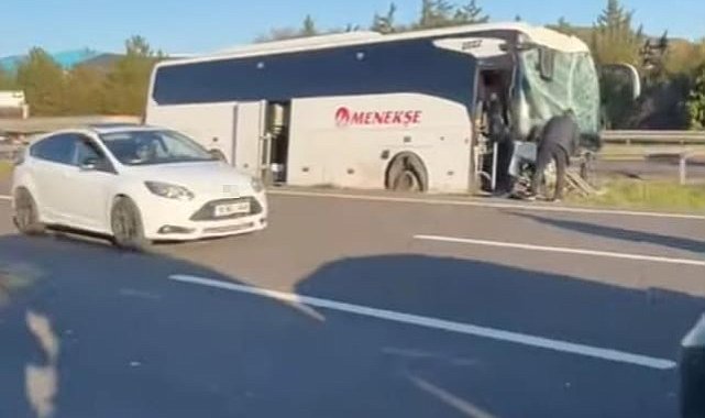 Ankara'da geziden dönen öğrencileri taşıyan otobüs bariyerlere çarptı: 4 yaralı