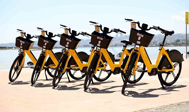 Atakum sahilinde pedal destekli elektrikli bisikletler hizmete girdi
