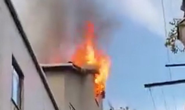Ataşehir'de korkutan yangın