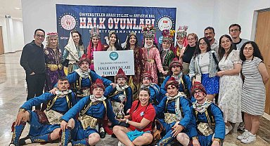 BAÜN Halk Oyunları ekibi Türkiye ikincisi