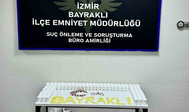 Bayraklı'da binlerce uyuşturucu hap ele geçirildi