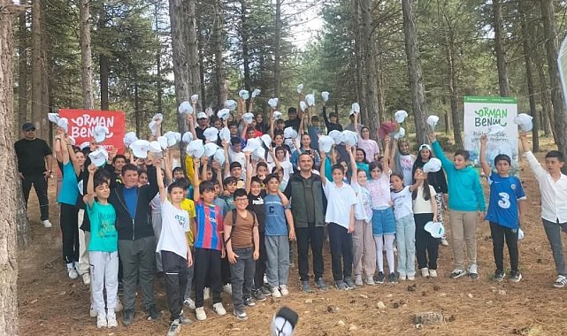 Beyşehir'de öğrencilerden ormanda temizlik seferberliği