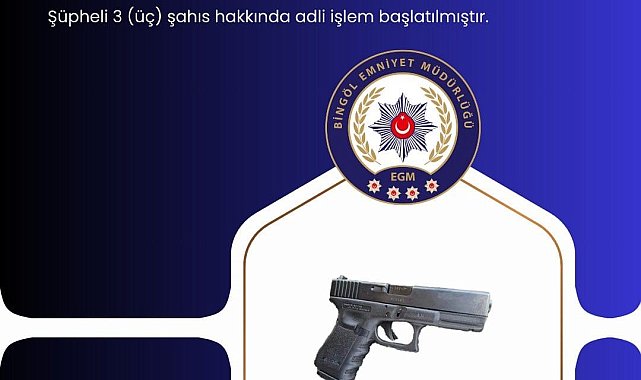 Bingöl'de ruhsatsız silah operasyonu: 3 kişi yakalandı