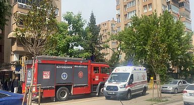 Bursa'da 8 katlı binada yangın paniği