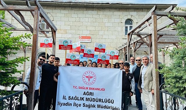 Diyadin'de "sağlık için hareket et" yürüyüşü düzenlendi