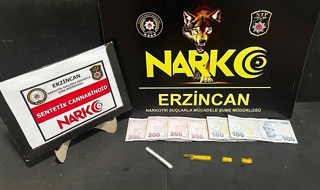 Erzincan'da uyuşturucu ticaretinden 1 kişi tutuklandı
