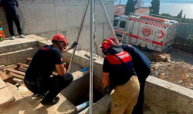 İzmir'de kuyuya düşen yaşlı kadın kurtarıldı