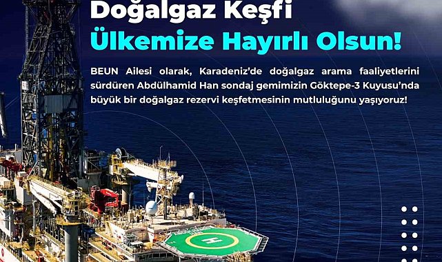 Karadeniz'deki doğalgaz keşfine BEUN'dan destek mesajı