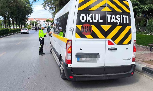 Manisa'da okul çevreleri ve servis araçlarına yönelik denetim