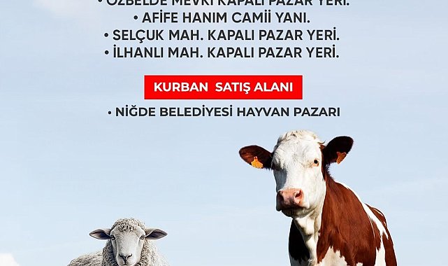Niğde'de kurban kesim alanları belirlendi