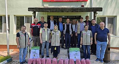 Orhaneli'de çiftçilere kuru fasulye desteği