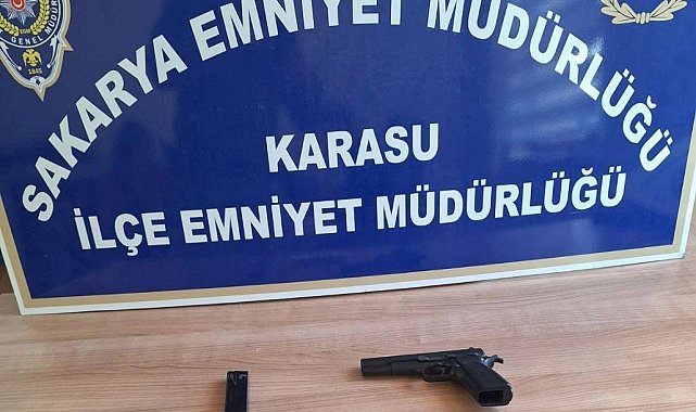 Sakarya'da 17 yıl hapis cezası olan şahıs ruhsatsız tabancayla yakalandı