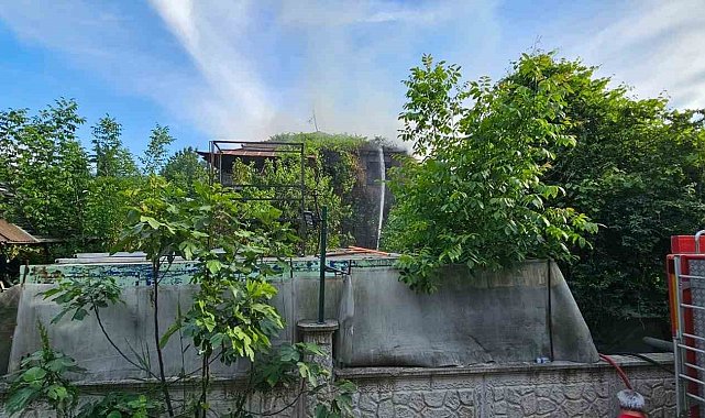 Sakarya'da 2 katlı ahşap evde yangın
