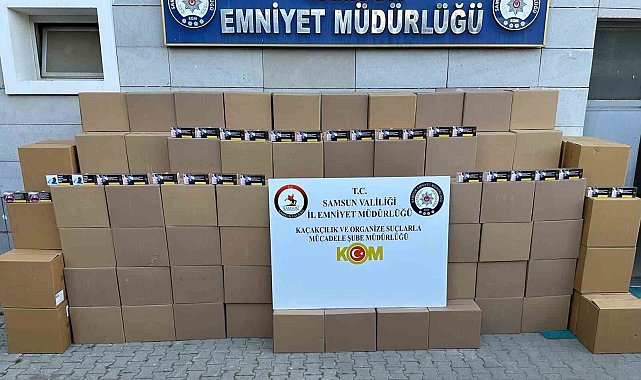 Samsun'da 2 milyon 260 bin adet kaçak makaron ele geçirildi