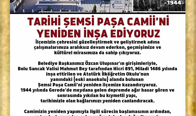 Şemsi Paşa Camisi 81 sonra yeniden inşa edilecek
