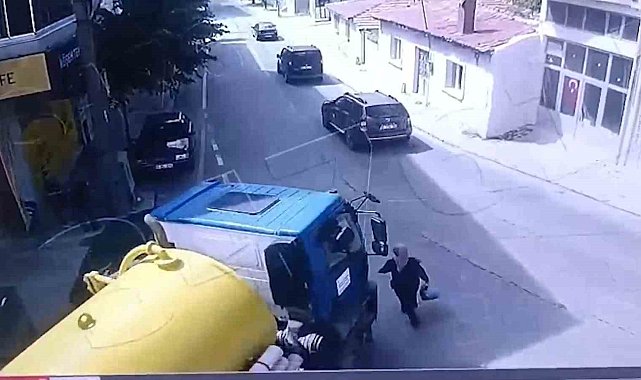 Tekirdağ'da vidanjörün kadını ezdiği anlar kamerada