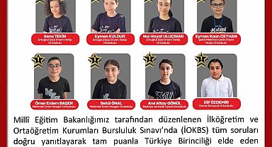 Vali Aktaş bursluluk sınavında birinci olan öğrencileri kutladı