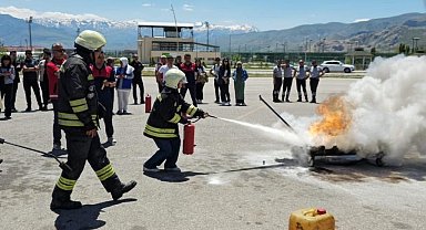 Yangınlara müdahale eğitimi düzenlendi