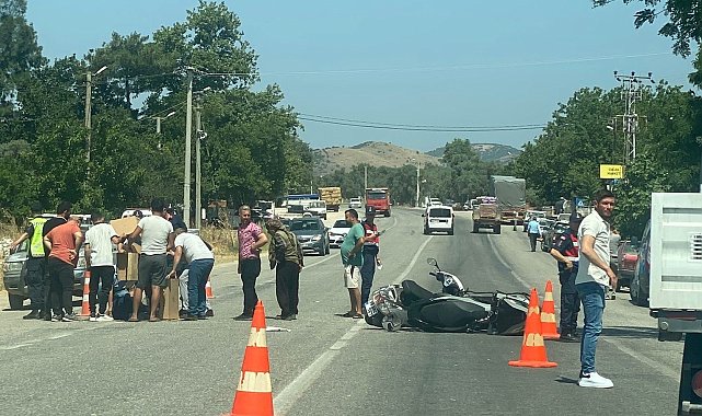 3 kişinin yaralandığı motosiklet kazası kamerada