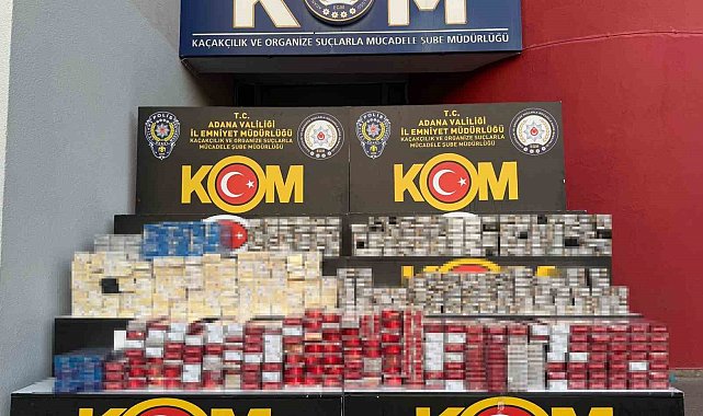 Adana'da 9 bin 750 paket kaçak sigara ele geçirildi