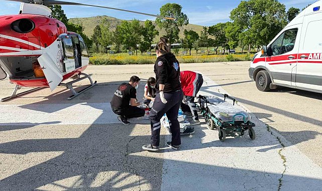 Ağrı'da nöbet geçiren 4 yaşındaki çocuk için ambulans helikopter havalandı