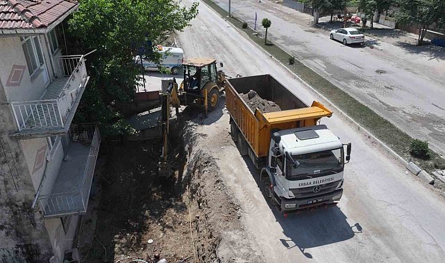 Alternatif hastane yolu için Erbaa'da yol yenileme çalışmaları başladı