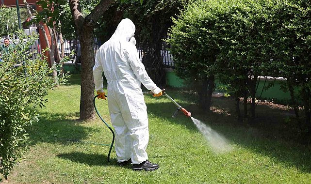 Bağcılar'da parklar ve yeşil alanlar ilaçlanıyor