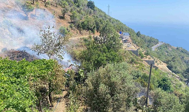 Bahçe yangını büyümeden söndürüldü
