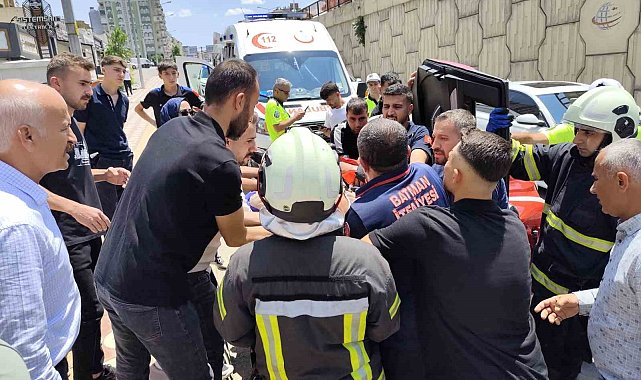 Batman'da kontrolden çıkan otomobil takla attı: 1 yaralı
