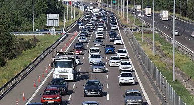 Bolu geçişinde yoğun trafik