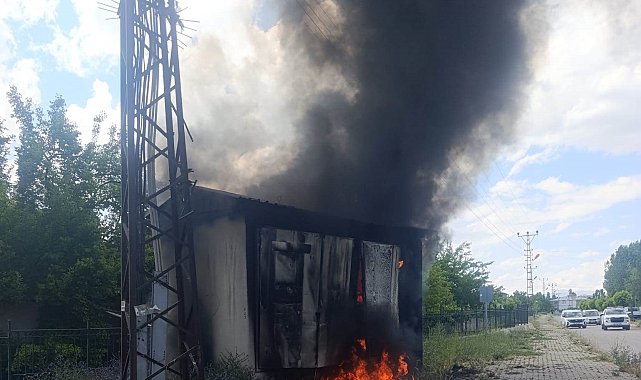 Erciş'te trafo yangını