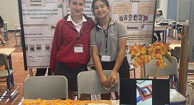 Fen araştırma projesi şampiyonları Mira ve Beren oldu
