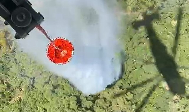 Germencik'teki orman yangına 6 helikopter ile müdahale ediliyor