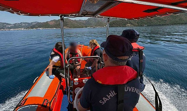 Gezi teknesinde rahatsızlanan vatandaşa Sahil Güvenlik ekiplerince tahliyesi yapıldı