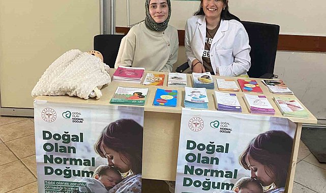 Hisarcık İlçe Devlet Hastanesi'nde "Doğal Olan Normal Doğum" standı