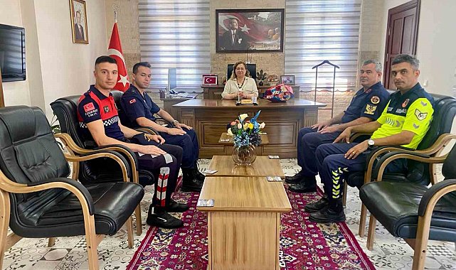 Kaymakam Doğru Germencik jandarmasını ağırladı