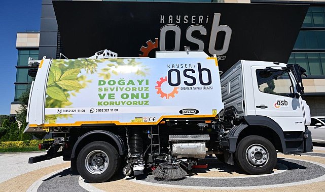 Kayseri OSB araç filosuna vakumlu yol süpürme aracı eklendi