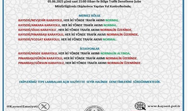 Kayseri'de otoyollarda bayram yoğunluğu