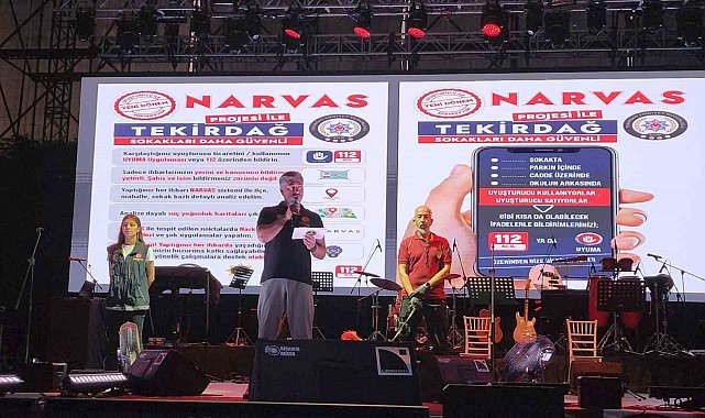 Konser sahnesinden "NARVAS" uygulaması tanıtıldı