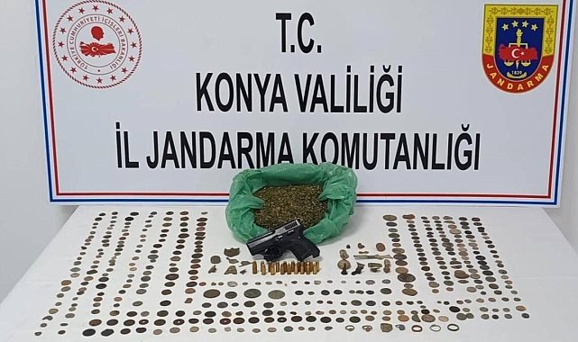 Konya'da jandarmadan tarihi eser operasyonu