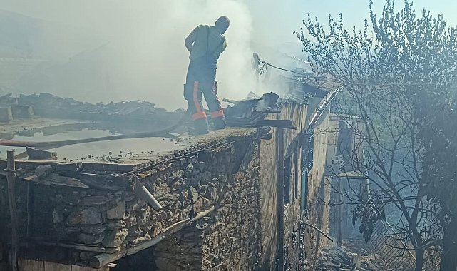 Malatya'da örtü yangını: İki ev kül oldu