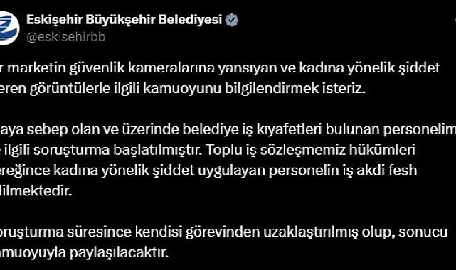 Markette 3 kişiyi darp eden belediye personeli görevinden uzaklaştırıldı