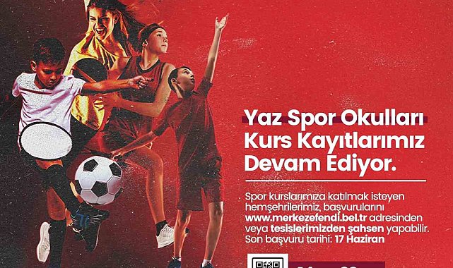 Merkezefendi Belediyesinin yaz spor okulları kurs kayıtları devam ediyor