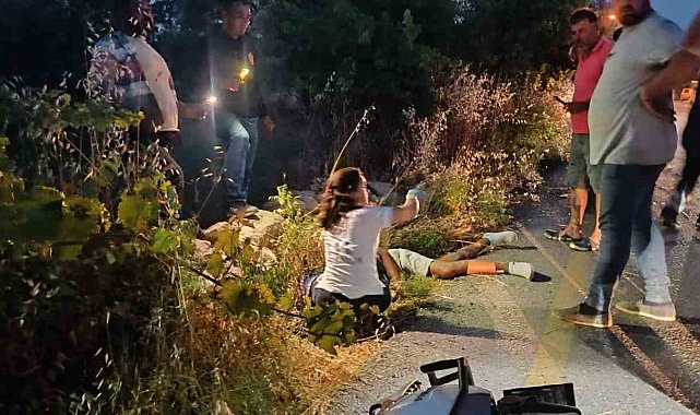 Motosiklet şarampole uçtu: 1 yaralı