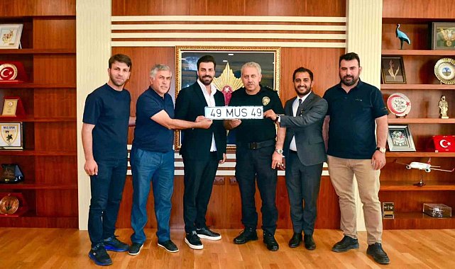 Muşspor'a özel '49 MUS 49' plakası hediye edildi