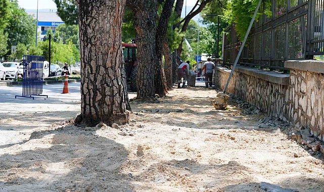 Özer Türk Caddesi'nde kaldırım yenileme çalışmaları başladı